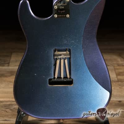 Shabat Lynx HSH Alder S-Style w/ Flame Roasted Maple – Cosmic Blue Colorshift image 8