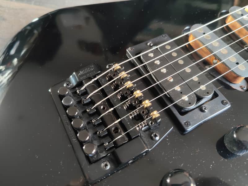Hurricane by Morris HSS Superstrat w/Kahler (Black) | Reverb