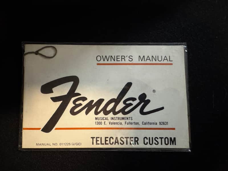 Vintage Fender Telecaster Custom 1973 Owners Manual / Hangtag / Warranty Card image 1