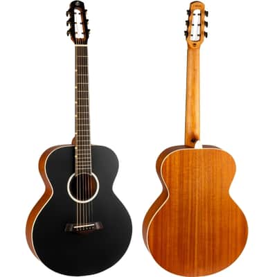 Flight PIXI BK Solid Spruce Top Mahogany Neck 6-String Acoustic Travel Guitar w/Gig Bag image 2