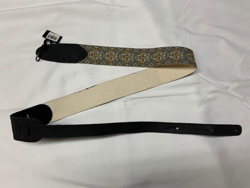 LM 2" Tiki/Tribal Mask Multi Colored Cotton Guitar Strap TT-2 NEW image 1