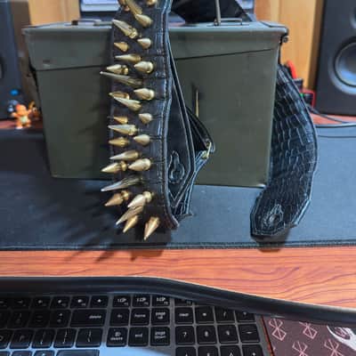 Steel Weather Vegan Leather Spiked Guitar Strap image 20