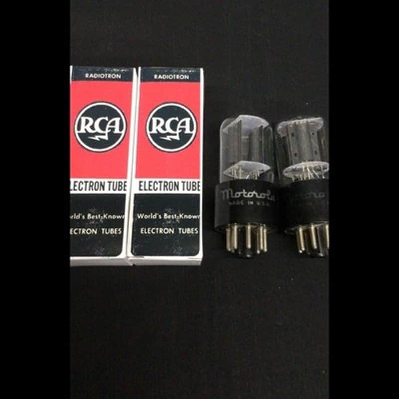 MATCHED PAIR RCA 6SL7GT (Moto label) Vintage Audio VACUUM TUBES Tested K.9697 image 1