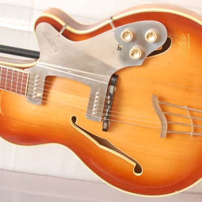 Astro solid and fully carved Semi Acoustic – 1960s German Vintage Archtop Jazz Guitar image 2
