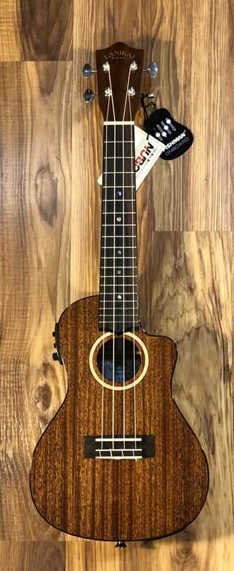 Lanikai MAS-CEC Acoustic/Electric Concert Ukulele All Solid Mahogany image 1