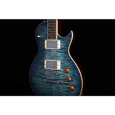 Mitchell MS470 Mahogany Body Electric Guitar Denim Blue Burst - Soft case included image 8