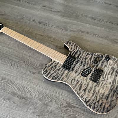 Tom Anderson 2016 Drop T Hollow Chambered Electric Guitar - STUNNING Figured Top Black and Grey image 19