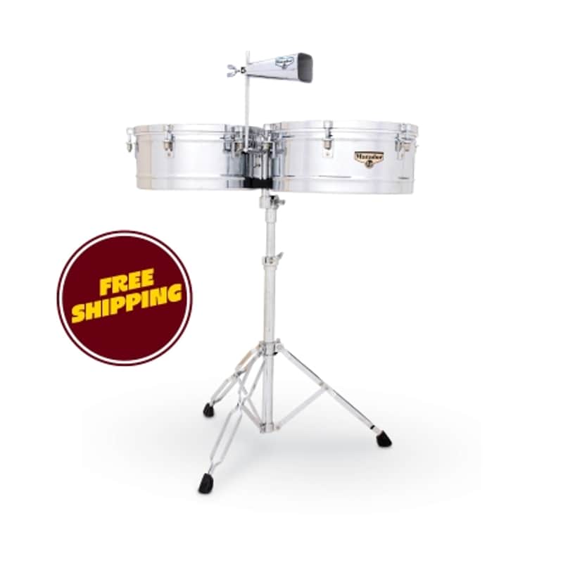 Latin Percussion Matador M257 14 And 15 Timbales - Chrome With Chrome Hardware, M257 image 1