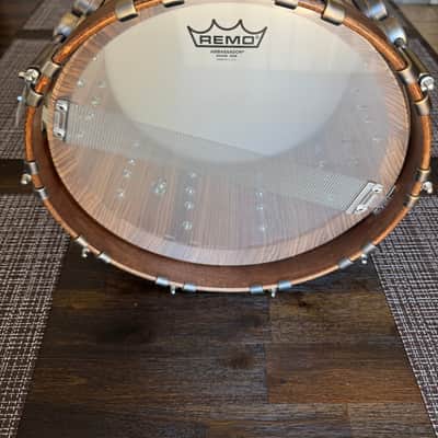 7”x14” Custom Creation Snare Drum - Solid Exotic Zebra Wood Shell - DW Timeless Timber Hardware image 10