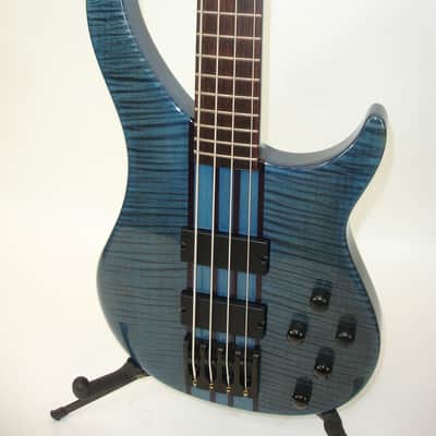 Peavey Cirrus 4 Flame Maple Trans Blue 35" Scale 4-String Electric Bass Guitar with Case image 4