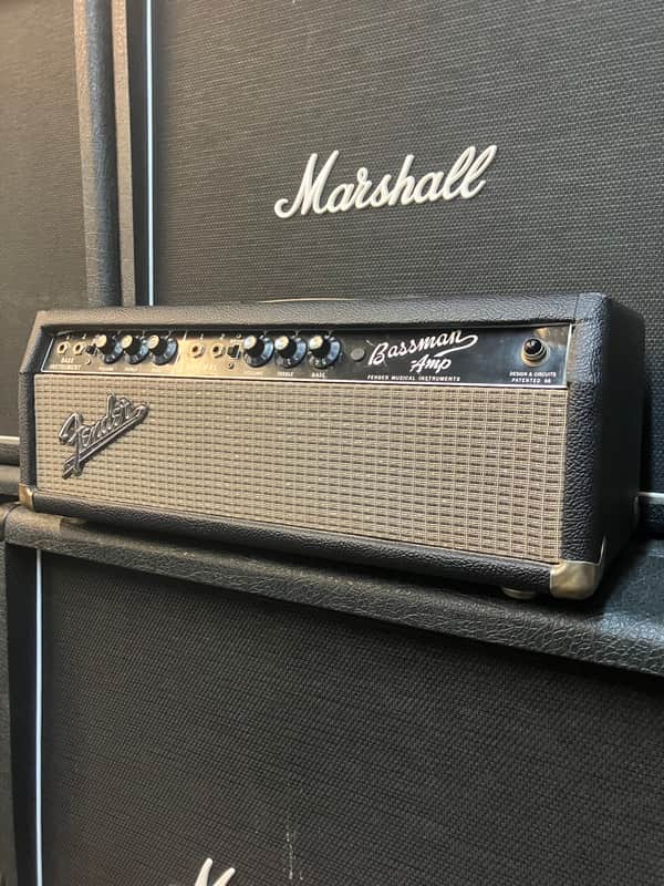 Fender Bassman 2-Channel 50-Watt Guitar Amp Head 1966 - Black Panel image 1