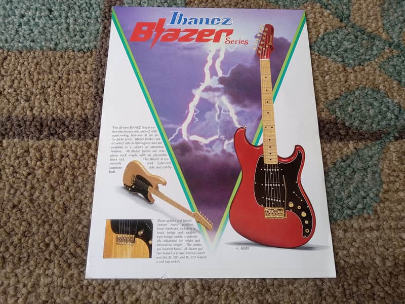 Vintage 1980 Ibanez Blazer Series Guitar, Bass Flyer! Rare, Original Case Candy! image 1