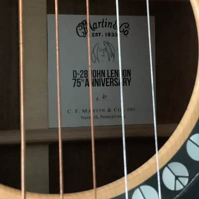 Martin D-28 John Lennon 75th Anniversary #6/75 Adirondack Madagascar +OHSC USA image 8