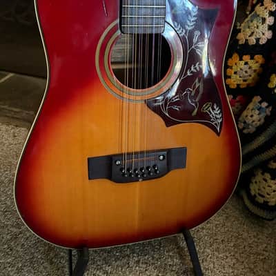 1970s Terada W513 Hummingbird 12 String - Cherry Burst image 3