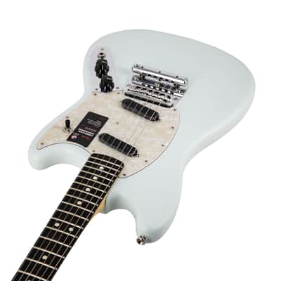 Fender American Performer Mustang Electric Guitar Rosewood Fretboard, Satin Sonic Blue, US2102XXXX image 2