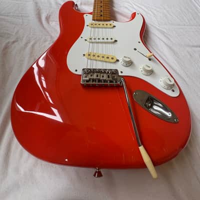 Squier Hank Marvin Stratocaster 1991 Fiesta Red MIJ image 1