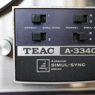 TEAC A-3340S 1/4" 4-Track Reel to Reel Tape Recorder 1970s - Silver image 6