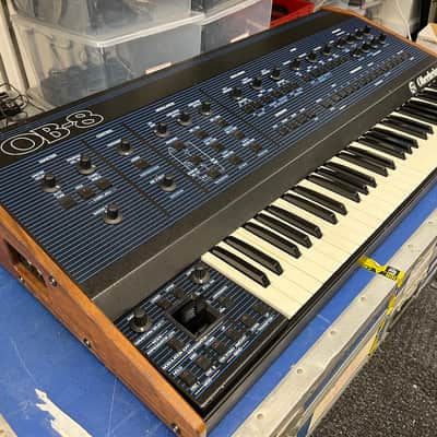 Oberheim OB-8 61-Key 8-Voice Synthesizer 1983 - Blue with Wood Sides image 18