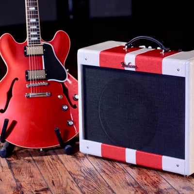 Deluxe Amplification 5E3 '59 Tweed Deluxe White / Red Sparkle image 2