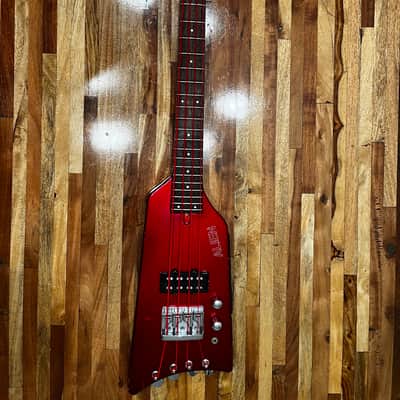 Hondo Alien Headless Bass 1980 Candy Apple Red image 1