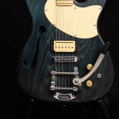 Solstice Guitars ~ Transit Custom 2020 Lucent Blue Bigsby roller trem Duncan P-Rail tele style image 1