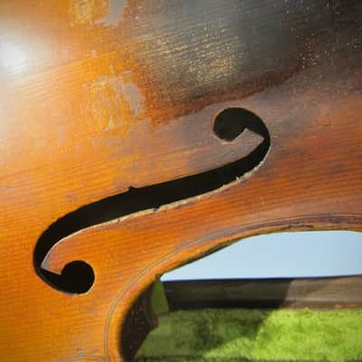 Conservatory Violin Guarnerius Copy 4/4 German Circa-1920s-1940s-Reddish Brown Varnish image 13