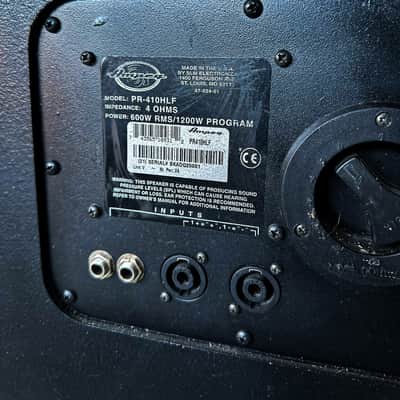 Ampeg PR-410HLF 1200-Watt 4x10" Bass Speaker Cabinet 2000s - Black image 2