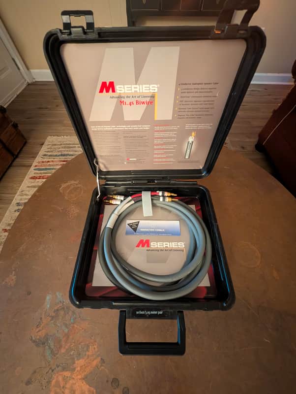 Monster Cable M-Series M1.4s Biwire 10ft Speaker Cables Pair MINT CIB Case image 1