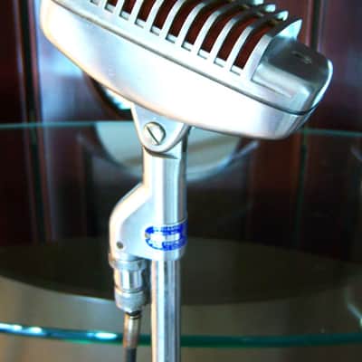 Vintage 1940's Shure 51 dynamic omni-directional microphone w cable and Bogen stand 55 55S 55SW Jerry Lee Lewis image 6