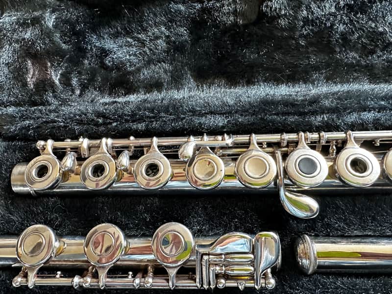 Yamaha YFL-385 Open Hole + Piccolo Bundle Mid-90's ish - Silver headjoint image 1