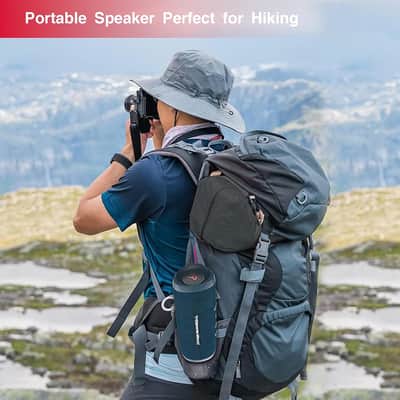 CERWIN-VEGA! Vega Mini Bluetooth Speaker, VMBLU Powerful Bass,Portable Speakers,Water Resistant Bluetooth Speaker, Wireless Speakers for Travel, Home, and Outdoor Use – Blue image 6