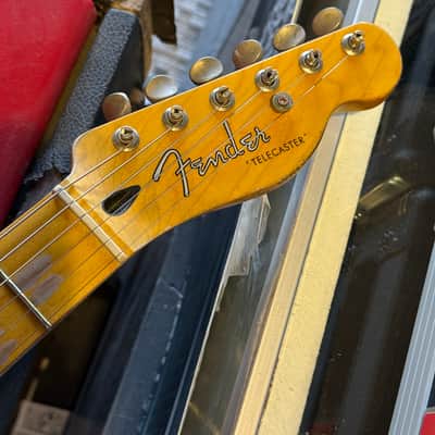 Custom Partscaster Double Bound Freakaster Telecaster Custom with Vintage Oklahoma License Plate Pickguard- Nitro Relic Aged Black image 7