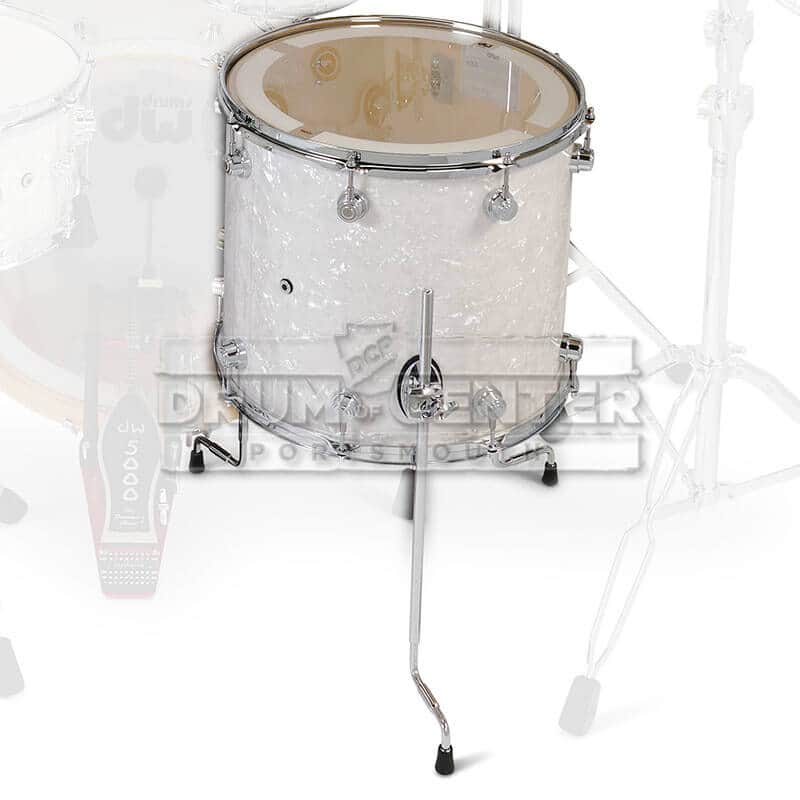 DW DWe Electronic/Acoustic Floor Tom 14x12 White Marine Pearl image 1