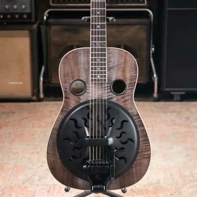 Beard Legacy-E HipShot DoubleShot Square Neck Resonator Guitar - Black Ice 2-Tone Custom Horse Chestnut with Hardshell Case image 3