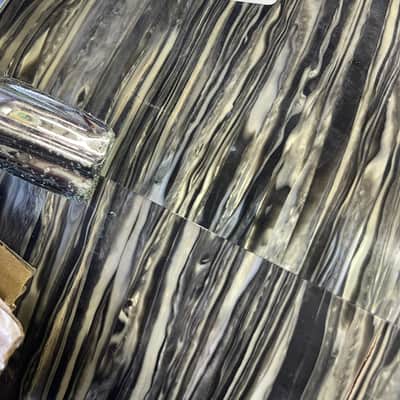 Vintage 1968 Rogers Londoner 4 Piece Drum Shell Pack - 12/13/16/20 - Black Strata Pearl image 11