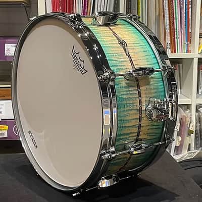Tama TMS1465SR ECB Star Maple Snare Drum / Emerald Sea Curly Maple Burst 14"×6.5" image 7