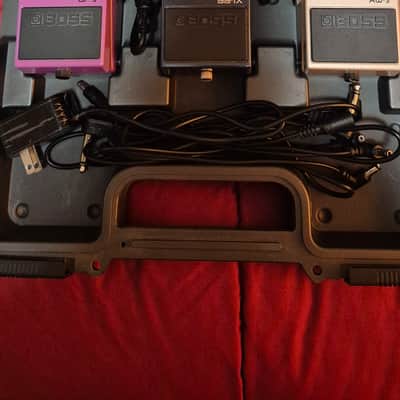 BOSS Flanger, Bass Driver, and Dynamic Wah Foot Pedals in a Molded Plastic Case image 2