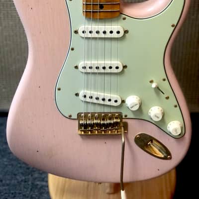 Fender 1962 Fender Stratocaster Custom Shop Journeyman Relic Dirty Shell Pink – Bone Tone Pickups 2022 - shell pink image 4