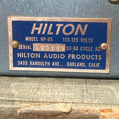 Hilton HP-95 1965 - Dual 6L6 guitar head - blue image 8