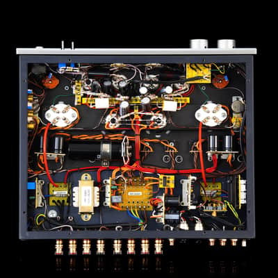 MUZISHARE X9 Stereo Tube Amplifier with Remote Control,Single-Ended Class A, 300B Tubes, Built-in MM Phono Stage, Power AMP, 6.5mm Headphone Output,ac115 and AC230 Switchable image 6