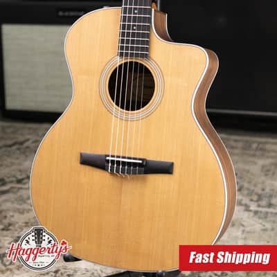 Taylor 214ce-N Nylon Grand Auditorium Acoustic/Electric Guitar with Gig Bag image 1