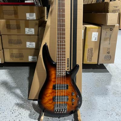 Ibanez Standard SR405E 5-string Bass Guitar - Dragon Eye Burst image 1