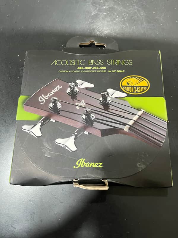 Ibanez Acoustic Bass Strings New in Box Carbon X Coated Black Strings 2025 - Black image 1