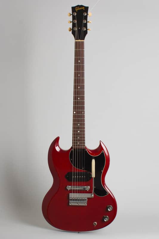 Gibson  SG Junior Solid Body Electric Guitar (1966), ser. #900745, black tolex hard shell case. image 1