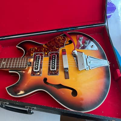 Vintage Kingston Semi-hollow body 1960s - Sunburst image 2