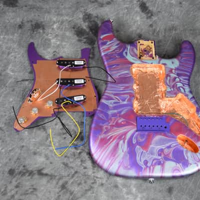 Stratocaster Grape Ape Purple Swirl SSS 5-Way Wilkinson 60's WVS Alnico 5 image 10