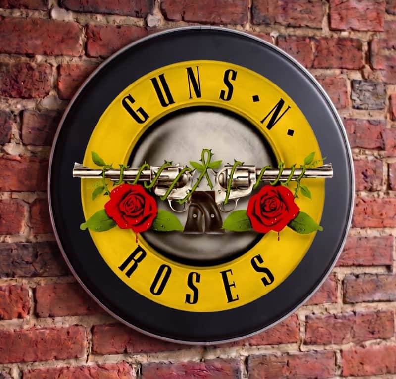 Immagine Guns N Roses, 22" Bass Drumhead, Resonate Head, Drum Display - 1