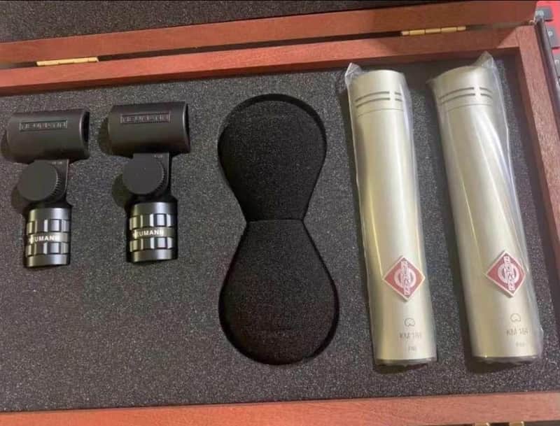 Neumann KM 184 Small Diaphragm Cardioid Condenser Microphone Matched Stereo Pair 1993 - Present - Nickel image 1