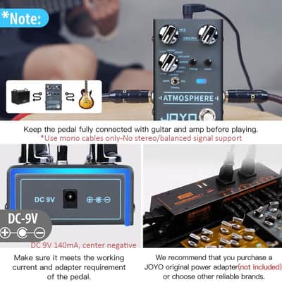 Joyo R-Series R-14 Reverb Pedal 9 Digital Reverb Types with Modulation and Trail Function for Electric Guitar Effect image 4