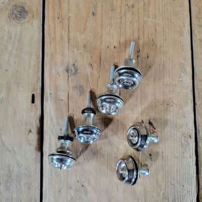 Dunlop Straplocks 3 pair, one pair w/ no screws - Nickel image 2